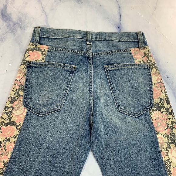 Current/Elliott Uneven Seamed Original Floral Jean - Picture 5 of 8